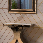 קונסול זהב מלבן